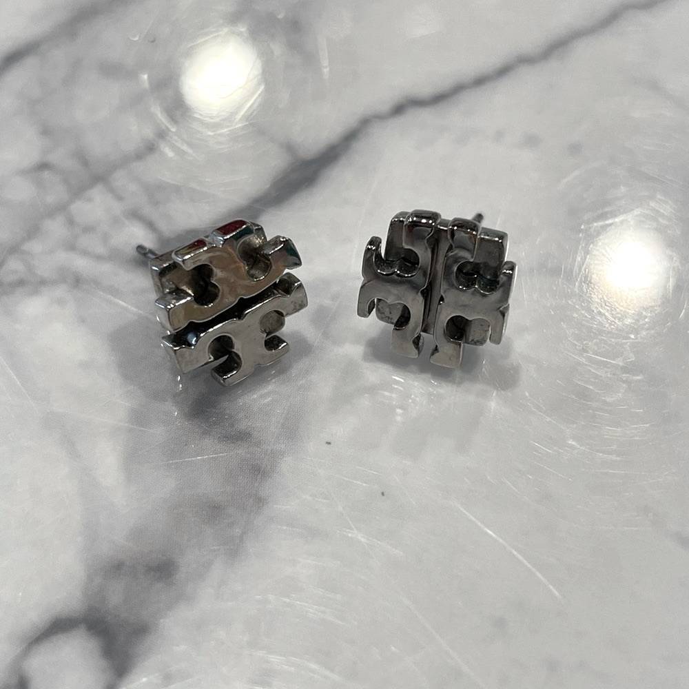 Tory Burch logo stud earrings